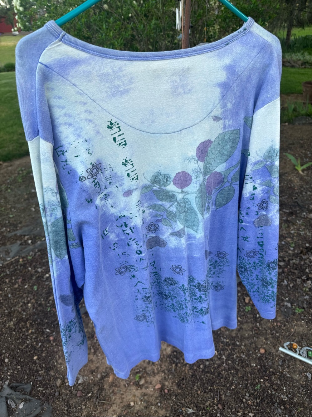 Spenser Jeremy Lavender Floral Scoop-Neck Long Sleeve Top - Picture 9 of 12